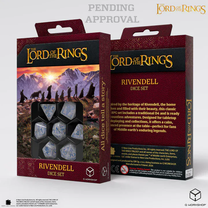 The Lord Of The Rings: Rivendell Dice Set - Stone (Pre-Order)