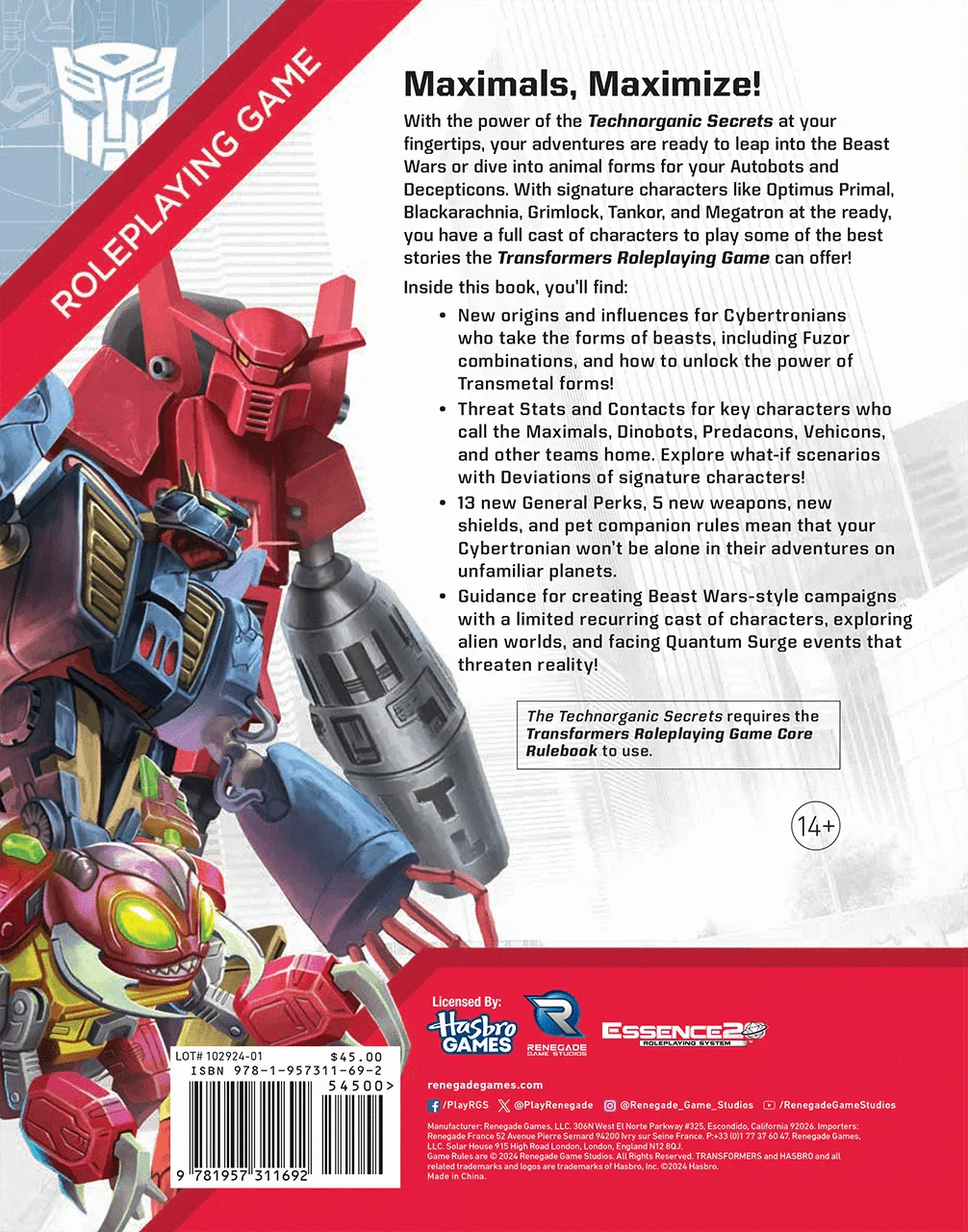 Transformers: RPG - Technorganic Secrets Sourcebook - Image 2