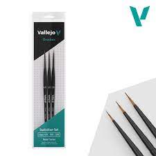 Vallejo Brush Set: Definition - Synthetic fibers (Sizes 4/0, 3/0 & 2/0)