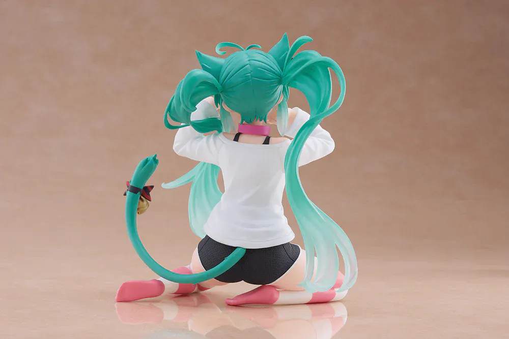 Vocaloid: Hatsune Miku (Cat Ear T-Shirt Ver.) Reissue - Desktop Cute Figure (Pre-Order) - Image 2