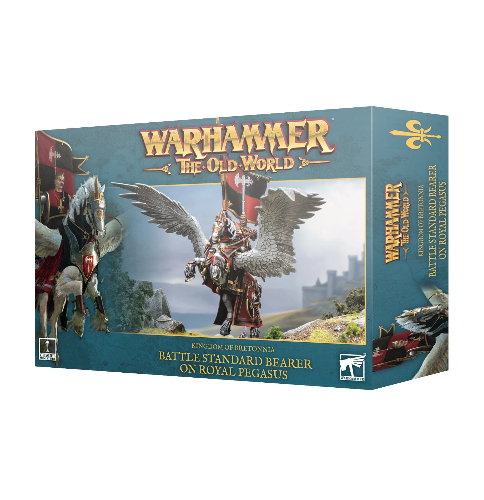 Warhammer The Old World: Kingdom Of Bretonnia - Battle Standard On Royal Pegasus