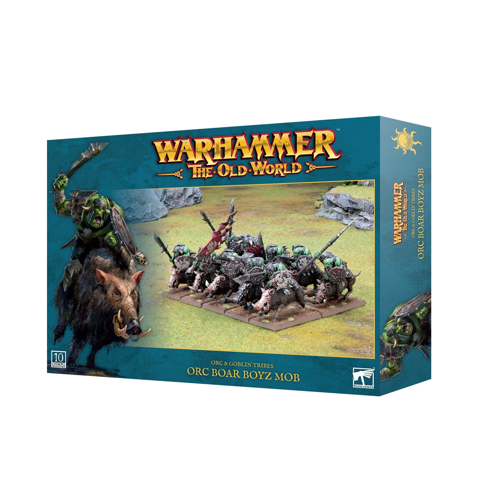 Warhammer The Old World: Orcs and Goblins - Orc Boar Boyz Mob