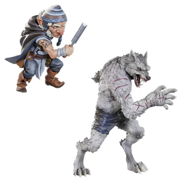 Critical Role Miniatures: Chetney Pock O'Pea & Werewolf (Unpainted) (WZK 90411)