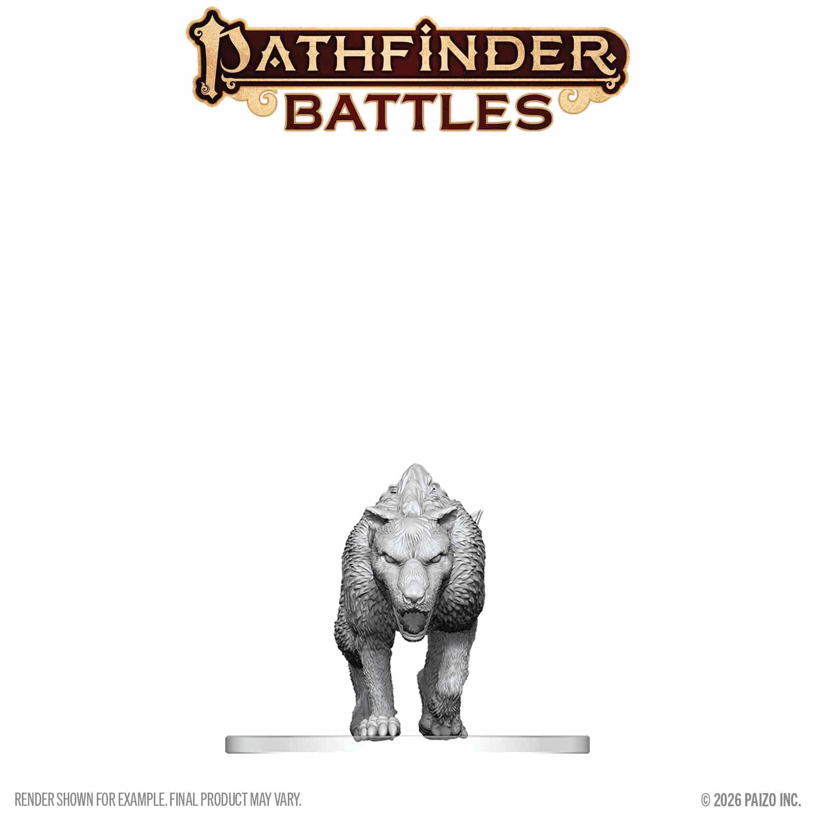 WZK90871: Pathfinder Battles Deep Cuts Unpainted Miniatures - Hyaenodon (Pre-Order) - Image 2